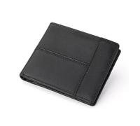 ZHCHAO Portefeuille for Clip Couche supérieure Courte Multi-Carte 2 Fois Sac d'identité for(Svart)