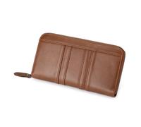 ZHCHAO Portefeuille for, Couche de tête de Brosse, Sac Long, Sac for Cartes Multi-Fentes, Sac for téléphone Portable, Sac de Maintien(Brass)