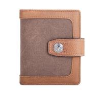 ZHCHAO Portefeuille for et Femmes, Version d'épissure Courte for étudiants, Porte-Monnaie Multifonction, permis de Conduire(Brown)
