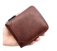 ZHCHAO Portefeuille Homme Chaîne Chaîne Multi-Cartes Pince À Billets Courte 30% De Réduction(Brown)