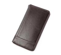 ZHCHAO Portefeuille Homme rétro Long Multi-Fentes première Couche Sac de Maintien Sac de Carte Multi-Fonction(Brown)
