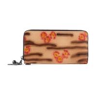 ZHCHAO Portefeuille Moyen Long Grande Capacité Pochette Zippée Sac À Main en Cuir Gaufré