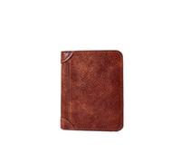 ZHCHAO Portefeuille Vintage for d'affaires, Sac Multi-Cartes Court, Porte-Monnaie Multifonction, Clip de Portefeuille(Rosso)