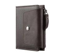 ZHCHAO Portefeuille Vintage for, Haut de Gamme, Fermeture éclair, pli, Clip for Cartes, Sac à Monnaie(Brown)