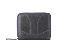 ZHCHAO Sac à Cartes for et Femmes, Sac à Fermeture éclair à première Couche Multi-Fentes, Portefeuille for Passeport(Gray)