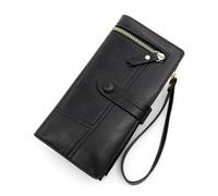 ZHCHAO Sac à Main Long à Fermeture éclair for Femmes, Porte-Monnaie Multi-Cartes de Grande capacité(Svart)