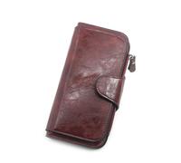 ZHCHAO Sac à Main Long Multi-Cartes for Femmes, Pochette à Fermeture éclair avec Clip, Porte-Monnaie
