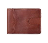 ZHCHAO Sac de Maintien Multi-Fentes première Couche, Sac for Cartes, Portefeuille Multifonction, rétro Court for(Brown)