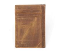 ZHCHAO Sac de ramassage Crazy Horse Bull de première Couche for, Porte-Sac de Carte de crédit Vintage(Brown-1)