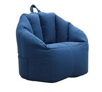 ZHCHAO Salon sans Remplissage Lavable Chambre à Coucher en Tissu Doux Fermeture à glissière Housse de Sac de Haricots avec poignée Salle de Jeux Facile à Nettoyer(Kl-Bleu)
