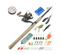 ZHCHAO Shrink Road Sub Rod Set Straight Handle Wood Handle Fishing Rod Spinning Wheel Combinaison Fishing Gear (Taille : A_2.1m)