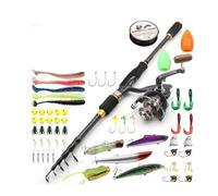 ZHCHAO Shrink Road Subrod Set Straight Handle Road Subspinning Wheel Road Subbait Combinaison Équipement de pêche (taille : A_2,4 m)