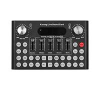 ZHCHAO Smartphone Computer Live Sound Card Changeur Vocal Device Mélangeur Audio Intégré Multiples Effets sonores de Son Batterie Rechargeable