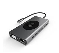 ZHCHAO Station d'accueil 5 en 1 Type-c Hub Hub USB3.0/RJ45 Gigabit/Station d'accueil de Charge sans Fil