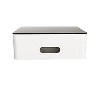 ZHCHAO Support de Moniteur de Bureau Multifonction Riser d'écran d'ordinateur Socle d'étagère en ABS Support d'ordinateur Portable Solide avec tiroir de Rangement