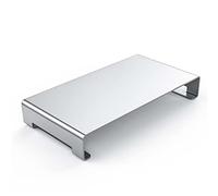 ZHCHAO Support de Moniteur en Aluminium Riser Ordinateur Support Universel pour Ordinateur Portable Support de Bureau en métal Organisateur pour PC Home Office(Silver)