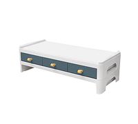 ZHCHAO Support de tiroir boîte de Rangement de Bureau Peu encombrante pour Moniteur LCD support de Base d'ordinateur de Bureau support Accessoires informatiques(Kl-Bleu)