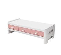 ZHCHAO Support de tiroir boîte de Rangement de Bureau Peu encombrante pour Moniteur LCD Support de Base d'ordinateur de Bureau Support Accessoires informatiques(Roze)