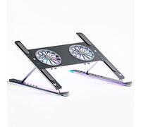 ZHCHAO Support d'ordinateur Portable réglable en Aluminium for Tablette Support Notebook Refroidissement Pad de Ventilateur de Ventilateur de Portable(Argento)