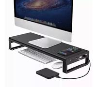 ZHCHAO Support en métal avec Prise en Charge, Chargement de données de Transfert, Bureau de Stockage for Clavier et Souris(Svart)