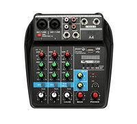 ZHCHAO TU04 BT Console de mixage audio 48 V Phantom Power Monitor AUX Paths Plus Effets 4 canaux Mélangeur audio avec