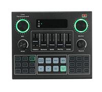 ZHCHAO V9 Live Sound Card BT Accompagnement Audio Mixer avec effets sonores Diffusion Enregistrement Réseau Chanter sur Téléphones Ordinateur Portable