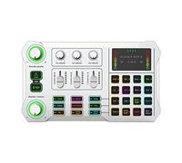 ZHCHAO X10 Computer Téléphone Mobile Carte Audio en Direct avec 4 8V XLR OTG Enregistrement de mélangeur d'interface de Port(Wit)
