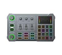 ZHCHAO X10 Computer Téléphone Mobile Carte Audio en Direct avec 4 8V XLR OTG Enregistrement de mélangeur d'interface de Port(Svart)