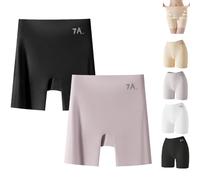 ZHCWEP Choosemuc Underwear,High-Waist & Butt-Lifting Ice Silk Panties,3-in-1 Panty Shorts,Invisible Seamless Design for Daily Wear (L,2Pcs-c)