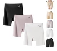 ZHCWEP Choosemuc Underwear,High-Waist & Butt-Lifting Ice Silk Panties,3-in-1 Panty Shorts,Invisible Seamless Design for Daily Wear (TTG,3Pcs-a)