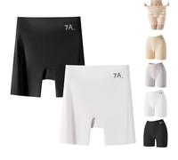 ZHCWEP Choosemuc Underwear,High-Waist & Butt-Lifting Ice Silk Panties,3-in-1 Panty Shorts,Invisible Seamless Design for Daily Wear (L,2Pcs-b)