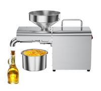 ZHDANB 800W Machine à Huile Automatique, Petite Presse à Huile, Acier Inoxydable 304, Pressage à température constante, Presse à Huile Automatique, Presse à Huile à Chaud et à Froid X3C-220V