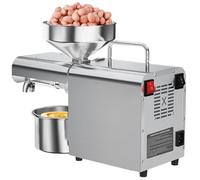 ZHDANB 800W Machine à Huile électrique, Petite Presse à Huile, Acier Inoxydable 304, Pressage à température constante, Machine à Huile Inoxydable, Presse à Huile à Chaud et à Froid X3C-220V