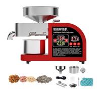 ZHDANB Extracteur d'huile, Machine d'extraction d'huile, Acier Inoxydable 304, avec Affichage LCD 104-572℉, Geeignet für Erdnüsse, Sesam, Sojabohnen, Sonnenblumenkerne, Walnüsse X6Compact