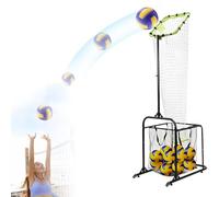 ZHDANB Filet Cible de Volley-Ball avec, Filet d'entraînement de Volleyball à Angle réglable, Roue Universelle avec Frein, 5 d'angle, réglage Hauteur, pour l'entraînement intérieur extérieur Enhanced