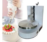ZHDANB Machine à étaler la crème à gâteau, épandeur de crème à gâteau d'anniversaire Semi-Automatique, AfFaible Bruit, pour Gâteaux de 4 à 12", décorateur électrique pour gâteaux White-110V