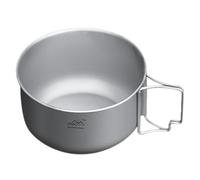 Zhdbchyuu 1.4L Camping Pot Ultralight Portable Titanium Alloy Folding Bowl Handle Outdoor Hiking Cooking Trekking Picnicking