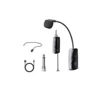 Zhdbchyuu 1 Channel UHF Wireless Headband Microphone System Clip-on Instrument Mic for Performance Practice Recording