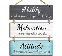 Zhdbchyuu 1 Set /3pcs Rural Wooden Sign Inspired Wall Decoration, with Proverbs Written on It,Can Be Hung Outside