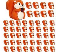 Zhdbchyuu 100 Pcs Mini Resin Squirrel Figurine Small Squirrel Miniatures Bulk Adorable Garden Accessories for Micro Landscape Moss