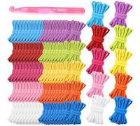 Zhdbchyuu 1000 PCS Refill Loops for 7-inch Weaving with Crochet Hook, 10 Color Loops for Potholder Making, Nylon Craft Bands