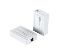 Zhdbchyuu 100M USB 2.0 Extender Over Cat6 Cable,2 Port USB to RJ45 Ethernet Hub Adapter Repeater for Camera,Mouse,Keyboard,Printer