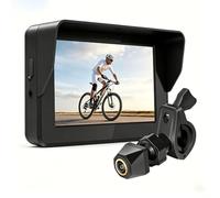 Zhdbchyuu 1080P Bike Rear View Camera with 5 inch HD Display Screen Bicycle Mirror Bike Handlebar Mirror for Mountain Bike E-Bike