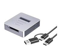 Zhdbchyuu 10Gbps M2 NVMe to USB 3.1 Docking SSD Box Adapter M.2 SSD Case for 2230 2242 2280 22110 Enclosure Base SD2.0 Card Reader