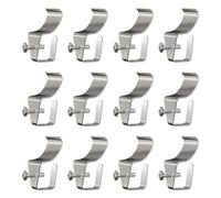 Zhdbchyuu 12 Pack Stainless Steel Siding Clip Hooks for All-New Outdoor Camera, No-Hole Needed Outdoor Siding Hanger Mounting for Home