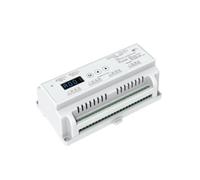 Zhdbchyuu 12CH DMX512 RDM Decoder, 12 Channel DIN Rail RGB Dimmer Controller, 8/16bit Digital Display for DC 12V 24V Stage Light