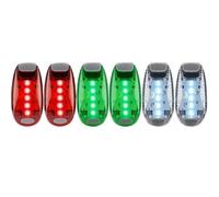 Zhdbchyuu 1set/6pcs Bicycle LED Safety Light, Marine Navigation Light, Kayak, Marine Waterproof and Easy to Clip Kit