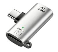 Zhdbchyuu 2 in 1 OTG Adapter PD100W USB C Charger Type C Male to TF3.0 Memory Card Reader U Disk Reading for Phone Tablet