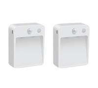 Zhdbchyuu 2 LED Night Lights Automatic Dusk to Dawn Photo Sensor Night Lighting Wall Sconce Battery Powered Stairway Hallway Light