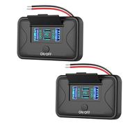 Zhdbchyuu 2 Pack 78W 4 Port 12V USB Outlet Wall Mount, Dual 36W PD & Dual 18W QC3.0 Charger Socket Panel with Button Switch
